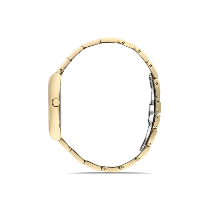 Ferro Sarı Çelik Kordon Kadın Kol Saati FL21771A-B 3ATM Su Geçirmez 2 Yıl Garantili HediyePaketli