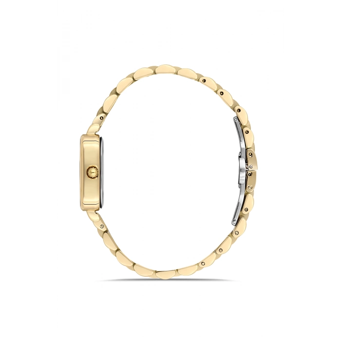 Ferro Sarı Çelik Kordon Kadın Kol Saati FL21742A-B 3ATM Su Geçirmez 2 Yıl Garantili HediyePaketli