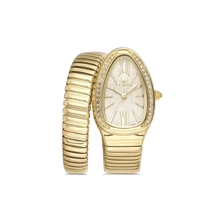 Ferro Sarı Çelik Kordon Kadın Kol Saati FL40154A-B4 3ATM Su Geçirmez 2 Yıl Garantili HediyePaketli