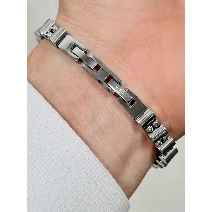 Gümüş Çelik Erkek Bileklik FRJ10154A- 2 Yıl Garantili Hediye Paketli