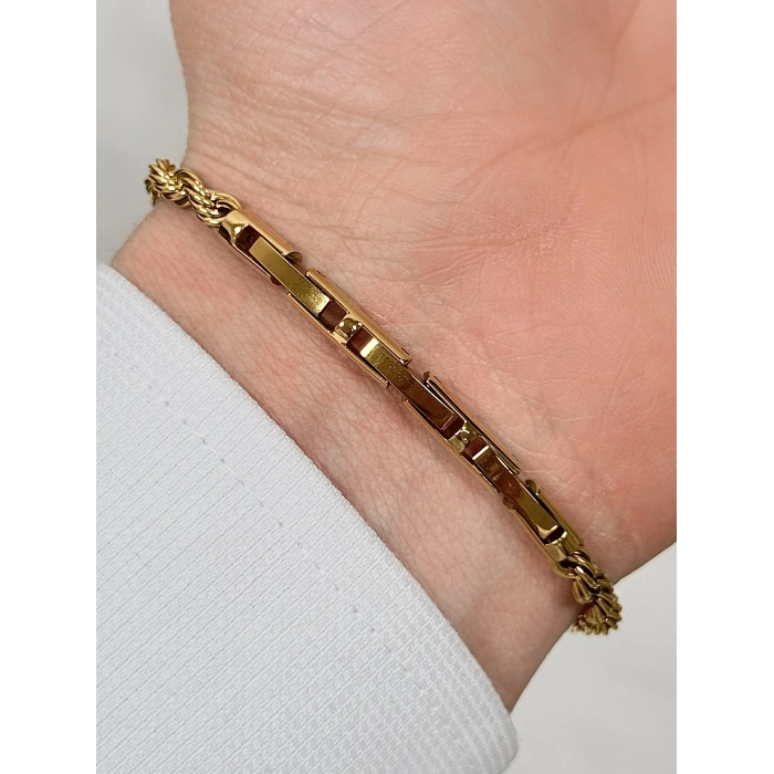 Sarı Çelik Erkek Bileklik FRJ10166A-B 2 Yıl Garantili Hediye Paketli