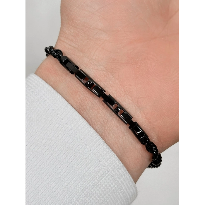 Siyah Çelik Erkek Bileklik FRJ10166A-G 2 Yıl Garantili Hediye Paketli