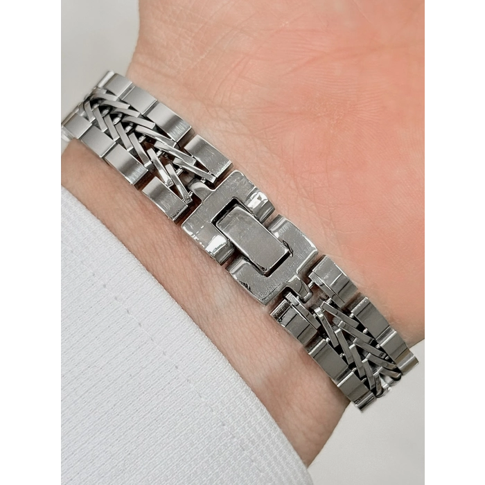 Gümüş Çelik Erkek Bileklik FRJ10171A-A 2 Yıl Garantili Hediye Paketli