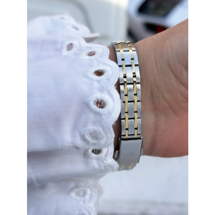 Ferro Sarı ve Gümüş Çelik Kordon Kadın Kol Saati FL21645A-D3 3ATM Su Geçirmez 2 Yıl Garantili