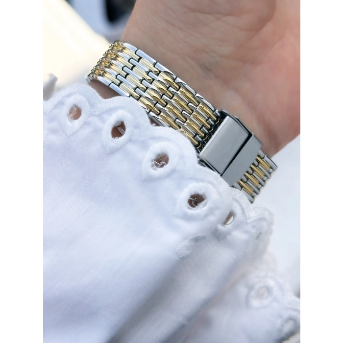 Ferro Sarı ve Gümüş Çelik Kordon Kadın Kol Saati FL21766A-D 3ATM Su Geçirmez 2 Yıl Garantili