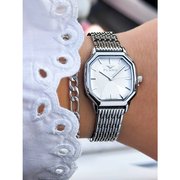 Ferro Gümüş Çelik Kordon Kadın Kol Saati FL21766A-A 3ATM Su Geçirmez 2 Yıl Garantili HediyePaket