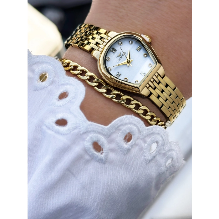 Ferro Sarı Çelik Kordon Kadın Kol Saati FL88745A-B 3 ATM Su Geçirmez 2 Yıl Garantili Hediye Paketli