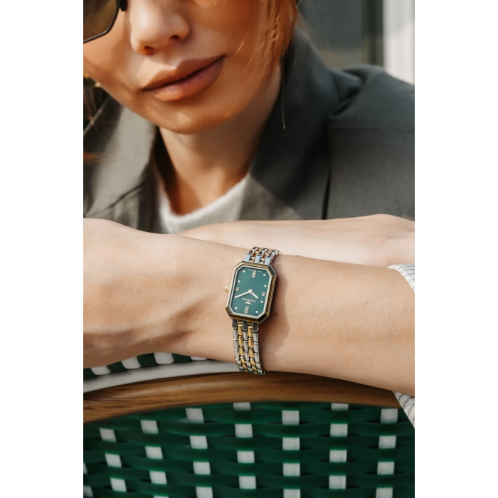 Ferro Sarı ve Gümüş Çelik Kordon Kadın Kol Saati FL21752A-D6 3ATM Su Geçirmez 2 Yıl Garantili