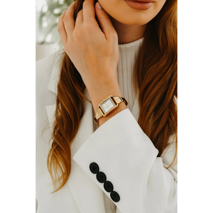 Ferro Sarı Çelik Kordon Kadın Kol Saati FL40155A-B 3ATM Su Geçirmez 2 Yıl Garantili HediyePaketli