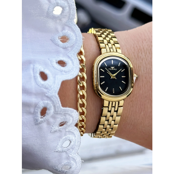 Ferro Sarı Kadın Kol Saati FL88743A-B2 3 ATM Su Geçirmez 2 Yıl Garantili Hediye Paketli