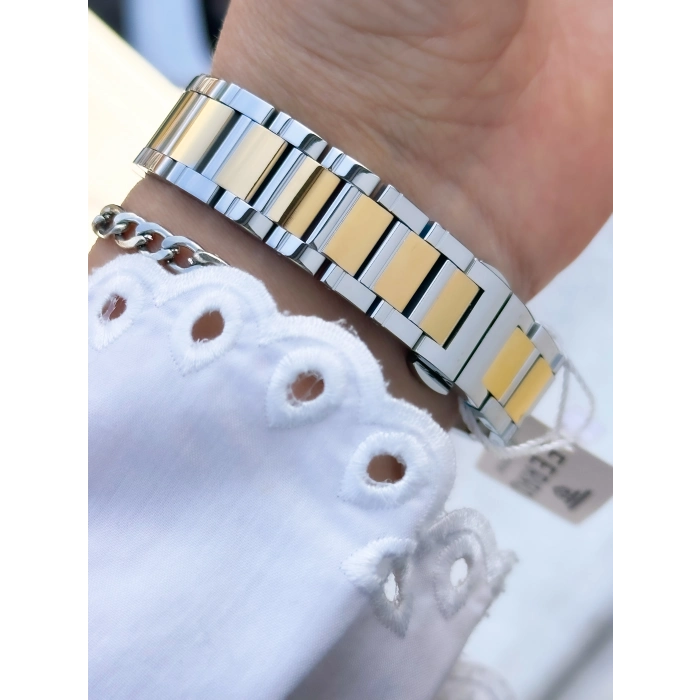 Ferro Sarı ve Gümüş Çelik Kordon Kadın Kol Saati FL88308A-D 3 ATM Su Geçirmez 2 Yıl Garantili Hediye Paketli