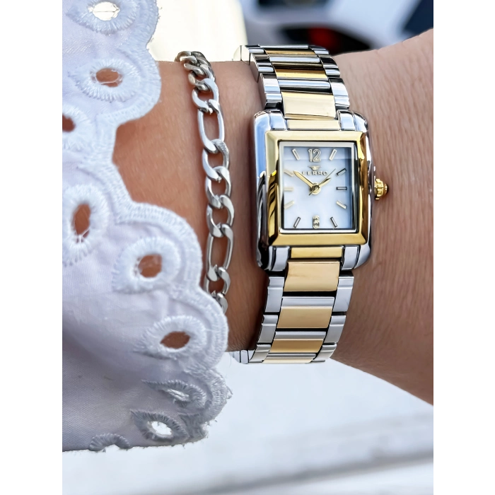 Ferro Sarı ve Gümüş Çelik Kordon Kadın Kol Saati FL88308A-D 3 ATM Su Geçirmez 2 Yıl Garantili Hediye Paketli