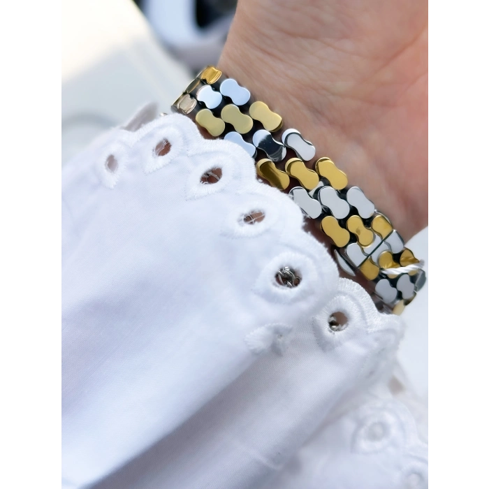 Ferro Sarı ve Gümüş Çelik Kordon Kadın Kol Saati FL88211A-D 3 ATM Su Geçirmez 2 Yıl Garantili Hediye Paketli