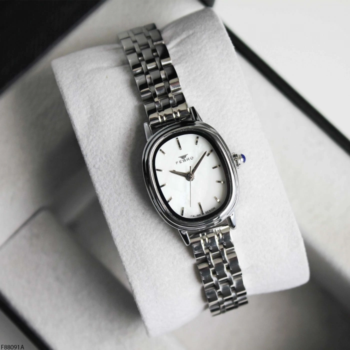 Ferro Gümüş Çelik Kordon Kadın Kol Saati FM88091A-A 2 Yıl Garantili 3 ATM Su Geçirmez Hediye Paketli
