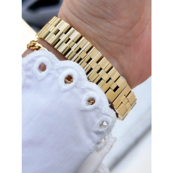 Ferro Sarı Çelik Kordon Kadın Kol Saati FM88282A-B4 2 Yıl Garantili 3 ATM Su Geçirmez Hediye Paketli