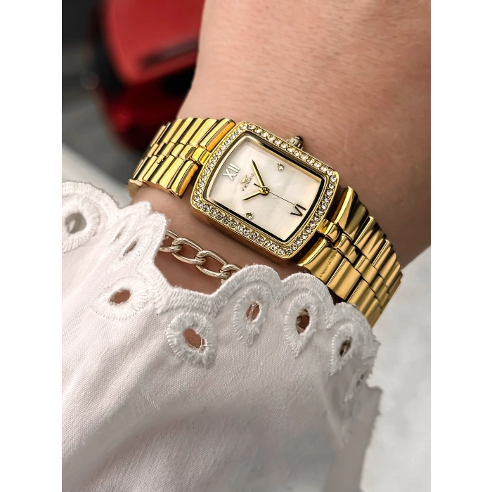 Ferro Sarı Çelik Kordon Kadın Kol Saati FM88282A-B4 2 Yıl Garantili 3 ATM Su Geçirmez Hediye Paketli