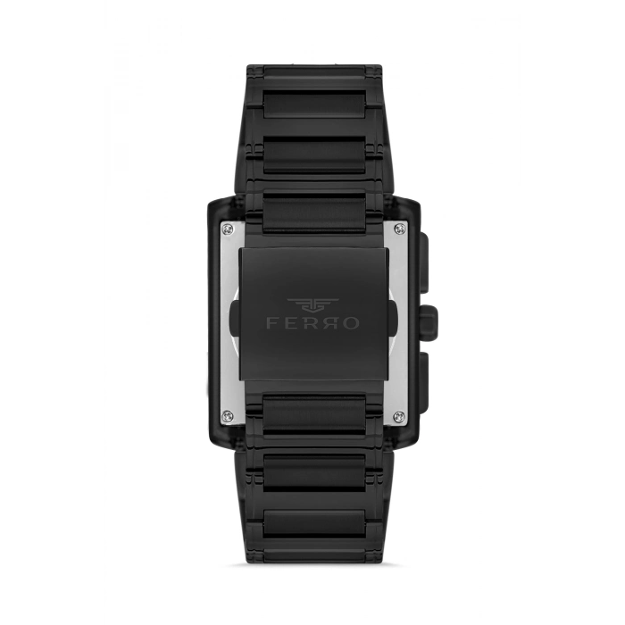 Ferro Rose and Silver Steel Strap Mens Wristwatch F11288A-E