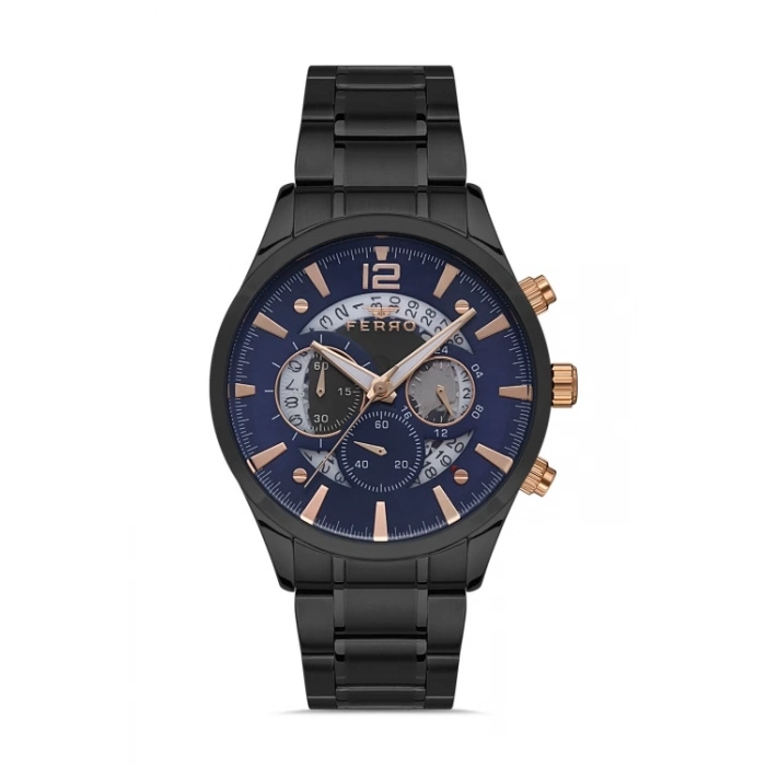 Ferro Gray Steel Strap Mens Wristwatch FM31320A-V3