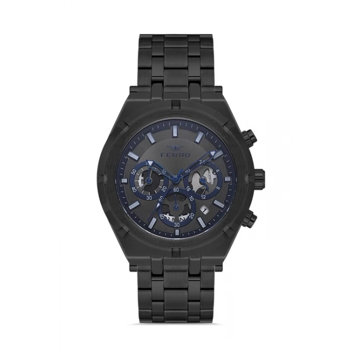Ferro Gray Steel Strap Mens Wristwatch FM31439A-V