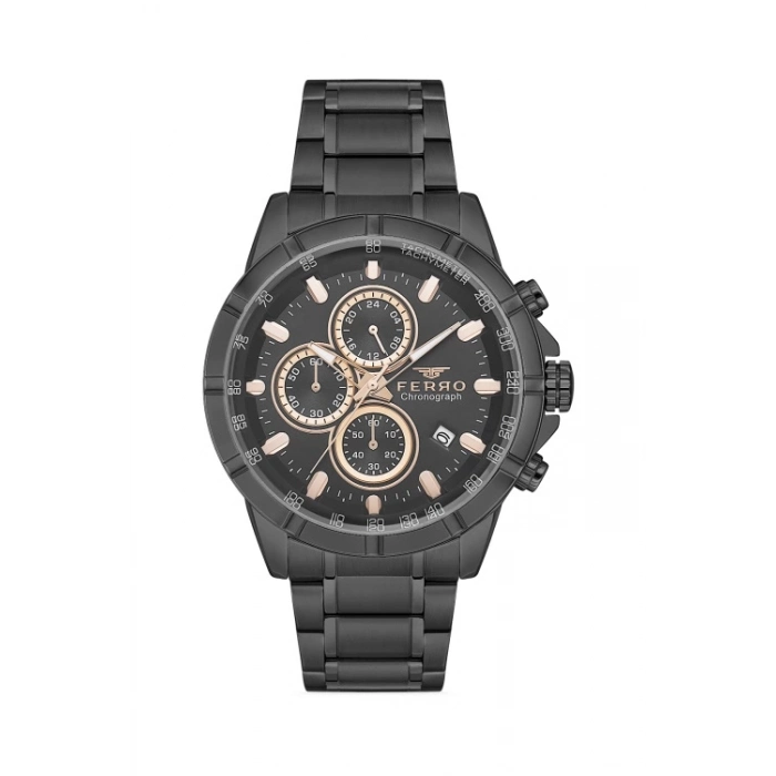 Ferro Gri Çelik Kordon Erkek Kol Saati FM31456A-V