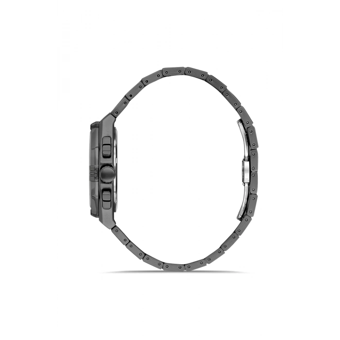 Ferro Gri Çelik Kordon Erkek Kol Saati FM40137A-V Tüm Fonksiyonlar Aktif 3 ATM Su Geçirmez