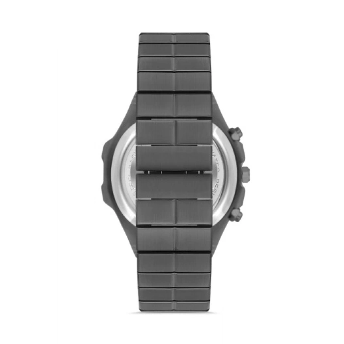 Ferro Gri Çelik Kordon Erkek Kol Saati FM43002A-V2 Tüm Fonksiyonlar Aktif 3 ATM Su Geçirmez