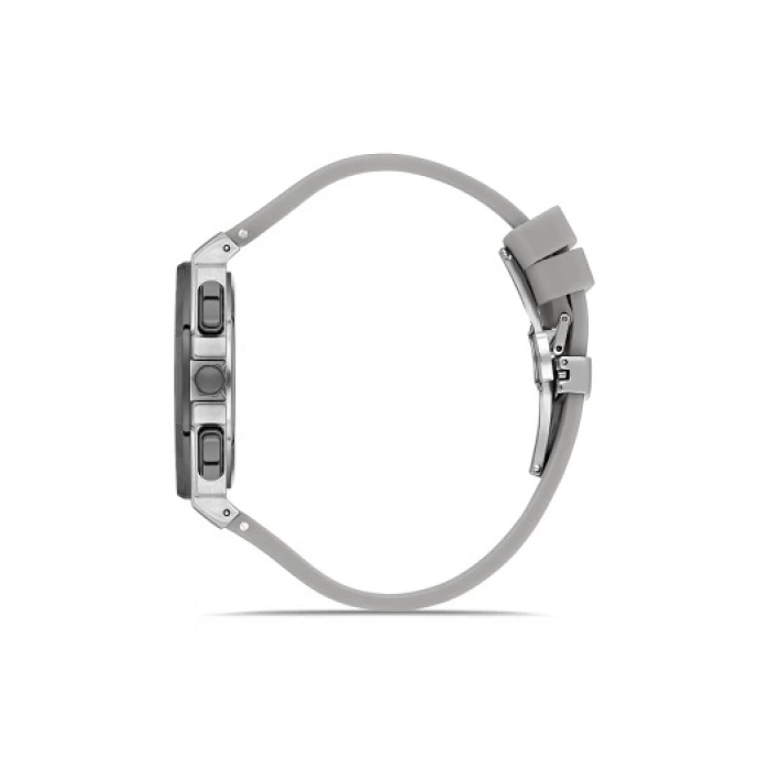 Ferro Gri Silikon Kordon Erkek Kol Saati FM43001D-V Tüm Fonksiyonlar Aktif 3 ATM Su Geçirmez