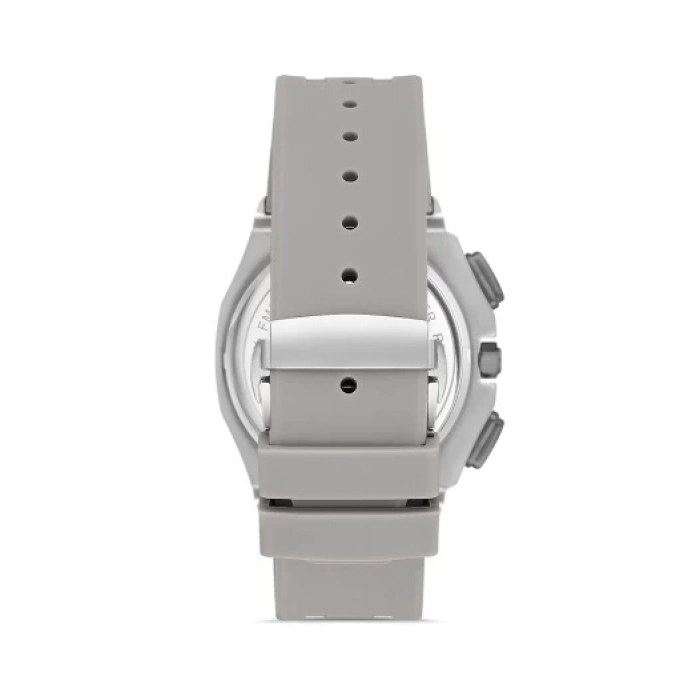 Ferro Gri Silikon Kordon Erkek Kol Saati FM43001D-V Tüm Fonksiyonlar Aktif 3 ATM Su Geçirmez