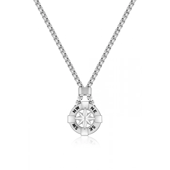 Ferro Gümüş Çelik Erkek Kolye FRJ10015A-A