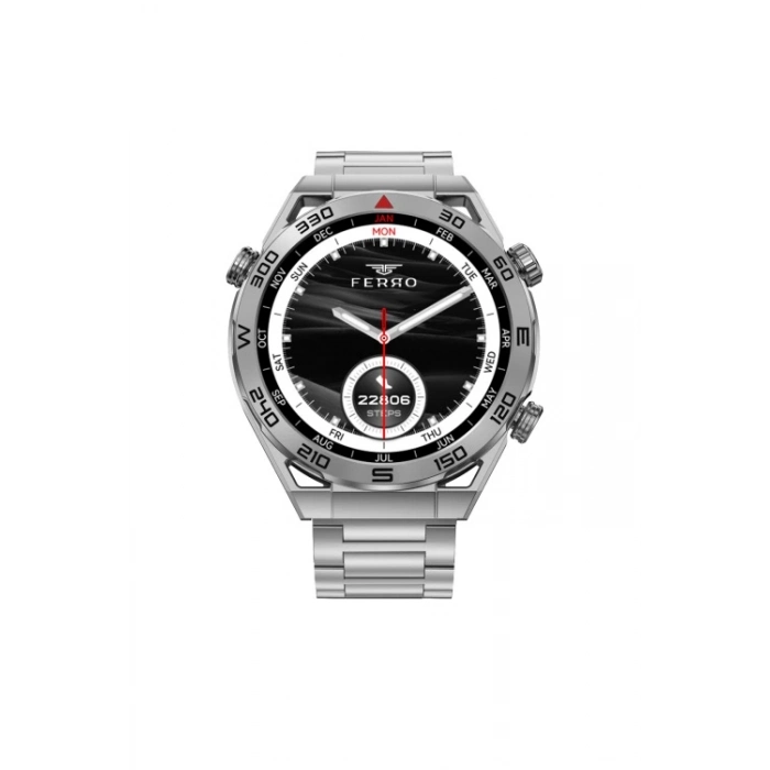 Ferro Gümüş Çelik Kordon Akıllı Kol Saati FSW1115A-A