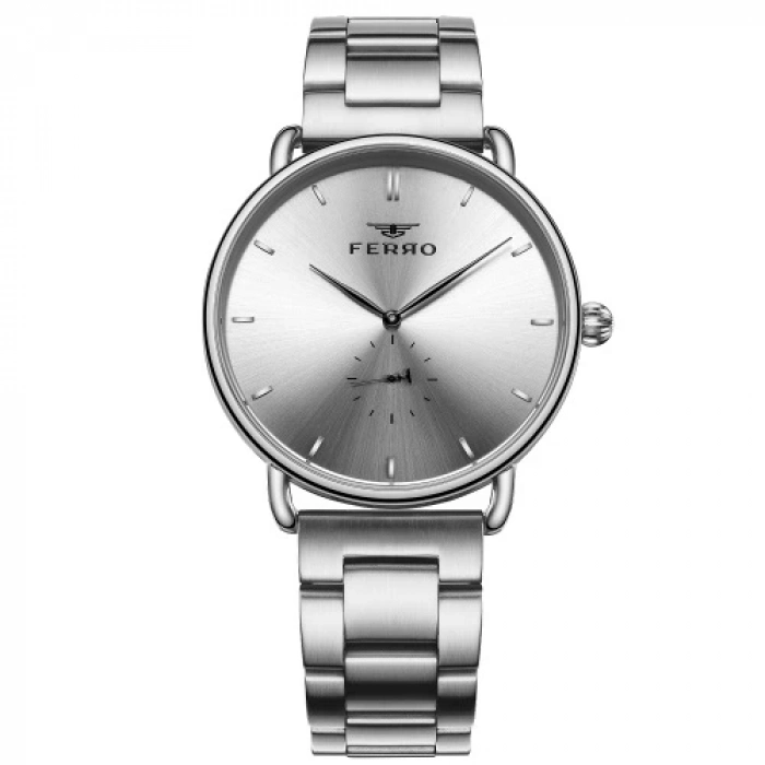 Ferro Gümüş Çelik Kordon Erkek Kol Saati F11007A-1071-A