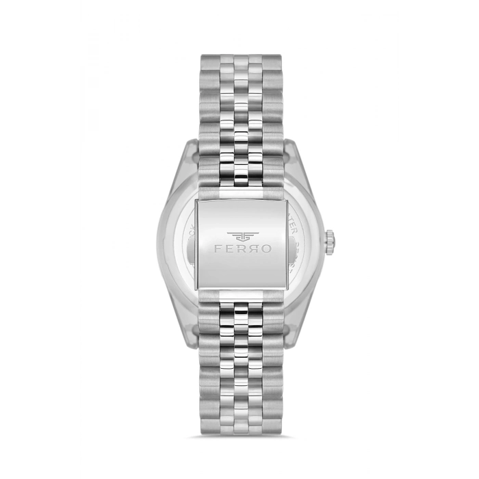 Ferro Gümüş Çelik Kordon Erkek Kol Saati F11130A-A15 3ATM Su Geçirmez 2 Yıl Garantili  HediyePaketli
