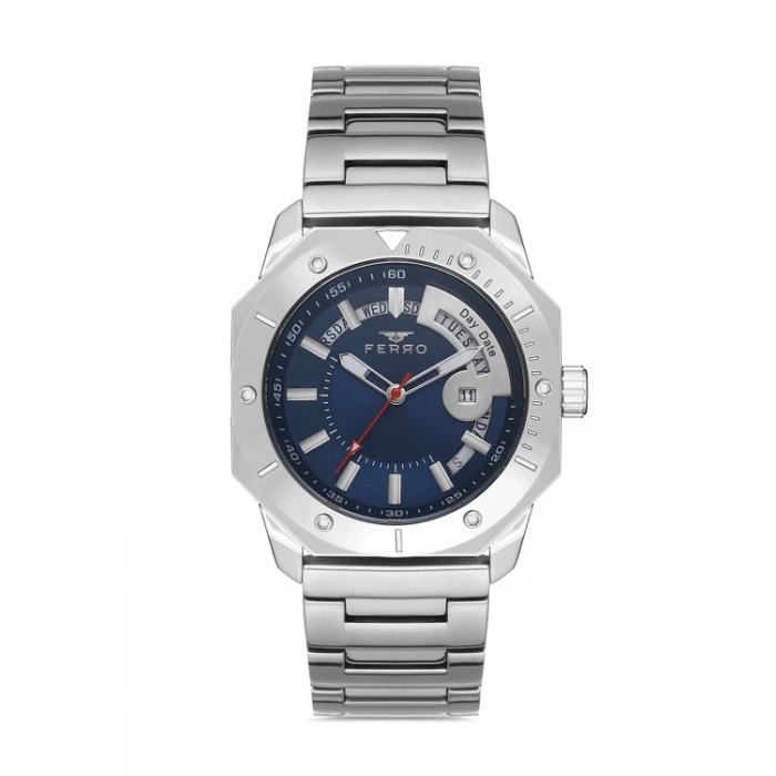 Ferro Gümüş Çelik Kordon Erkek Kol Saati F11198A-A3