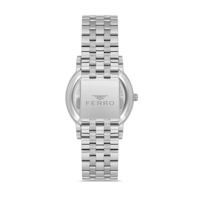 Ferro Gümüş Çelik Kordon Erkek Kol Saati F11479AWT-A15 3 ATM Su Geçirmez 2 Yıl Garantili