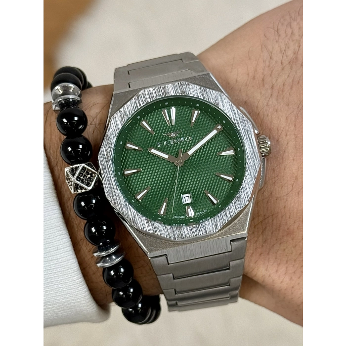 Ferro Gümüş Çelik Kordon Erkek Kol Saati F11498AWT-A6 3ATM Su Geçirmez 2 Yıl Garantili HediyePaketli