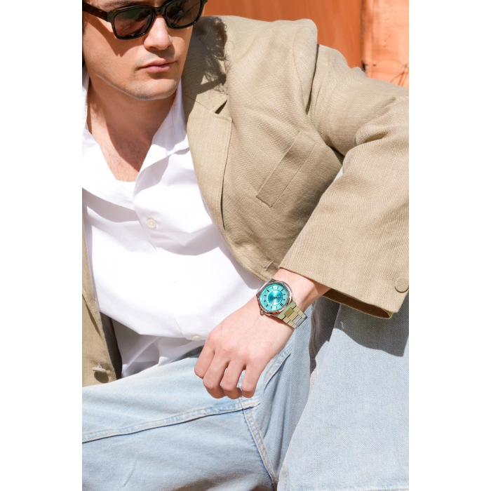 Ferro Gümüş Çelik Kordon Erkek Kol Saati F11500AWT-A15 3ATM SuGeçirmez 2 Yıl Garantili HediyePaketli