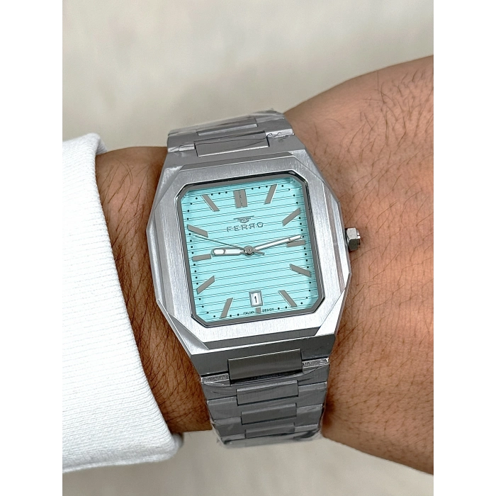 Ferro Gümüş Çelik Kordon Erkek Kol Saati F11653AWT-A15 3ATM SuGeçirmez 2 Yıl Garantili HediyePaketli