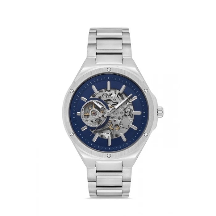 Ferro Gümüş Çelik Kordon Erkek Kol Saati F31443A-A3 3ATM Su Geçirmez 2 Yıl Garantili HediyePaketli