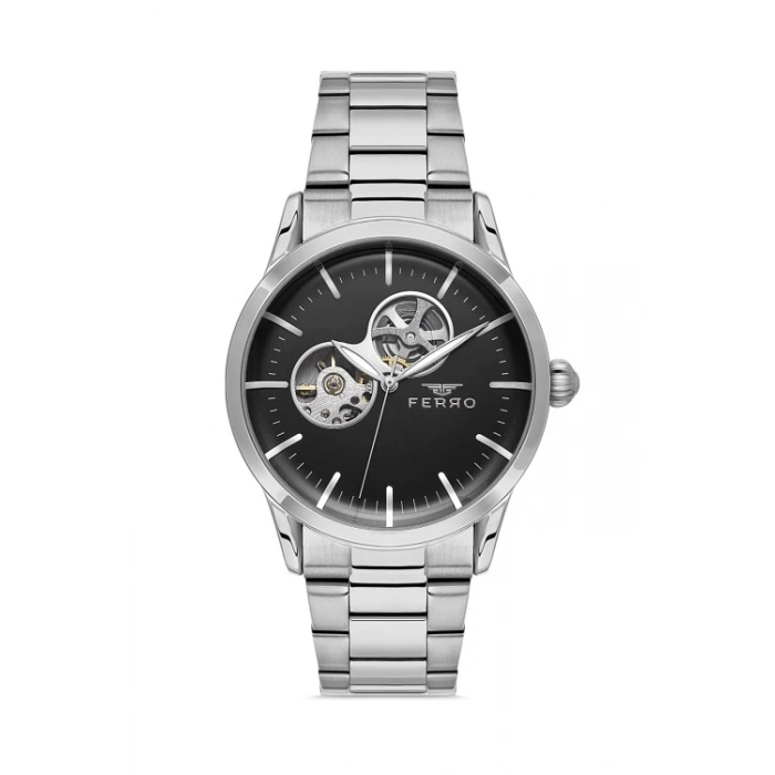 Ferro Gümüş Çelik Kordon Erkek Kol Saati F31445A-A2 3ATM Su Geçirmez 2 Yıl Garantili HediyePaketli