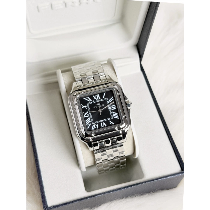 Ferro Gümüş Çelik Kordon Erkek Kol Saati FL21622AWT-A2 3ATM Su Geçirmez 2 Yıl Garantili HediyePaket