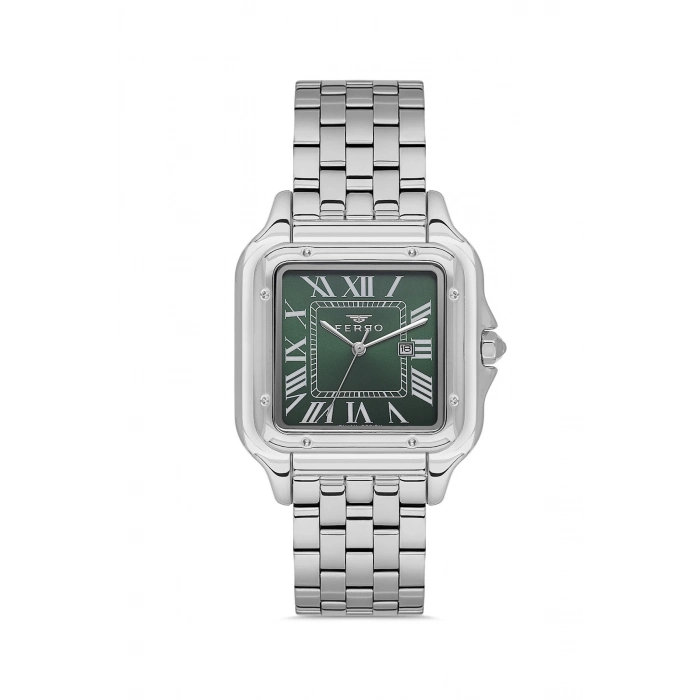 Ferro Gümüş Çelik Kordon Erkek Kol Saati FL21622AWT-A6 3ATM Su Geçirmez 2 Yıl Garantili HediyePaket
