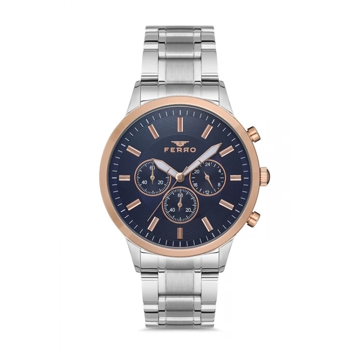 Ferro Silver Steel Strap Mens Wristwatch FM11145A-E3