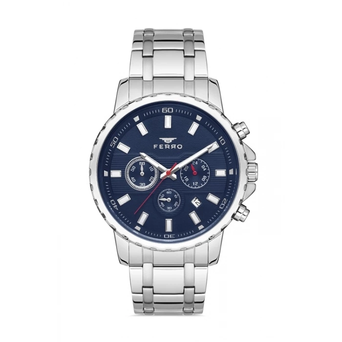 Ferro Gümüş Çelik Kordon Erkek Kol Saati FM11167A-A3