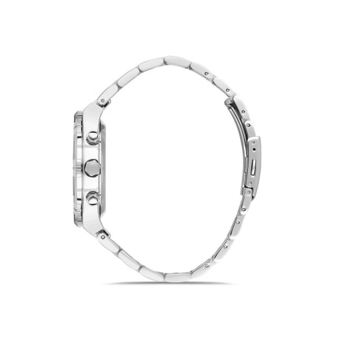 Ferro Gümüş Çelik Kordon Erkek Kol Saati FM11378AWT-A6 Fonksiyonları Aktif 3ATM Su Geçirmez