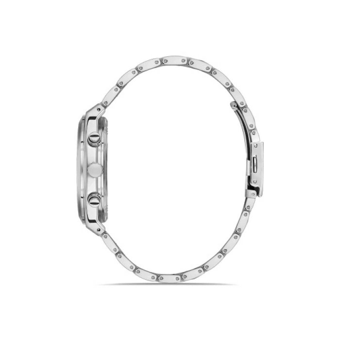 Ferro Gümüş Çelik Kordon Erkek Kol Saati FM11451A-A15 Fonksiyonları Aktif 3ATM Su Geçirmez