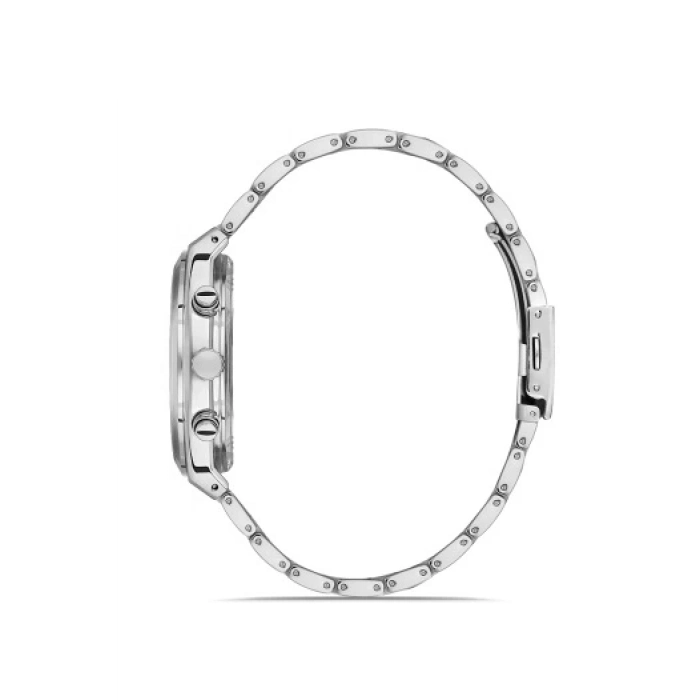 Ferro Gümüş Çelik Kordon Erkek Kol Saati FM11451A-A2 Fonksiyonları Aktif 3ATM Su Geçirmez