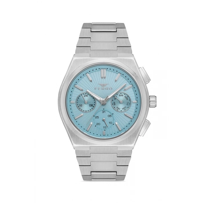 Ferro Gümüş Çelik Kordon Erkek Kol Saati FM11452A-A15 Fonksiyonları Aktif 3ATM Su Geçirmez