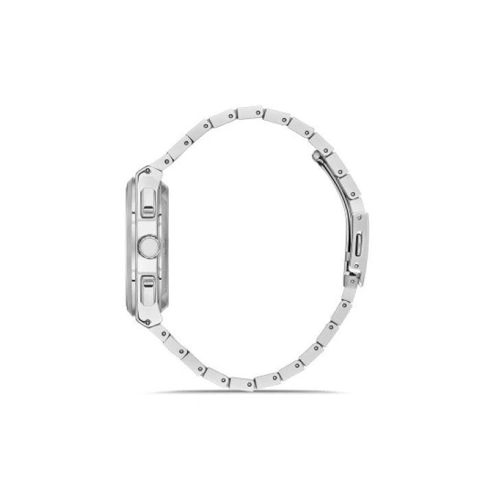 Ferro Gümüş Çelik Kordon Erkek Kol Saati FM11452A-A15 Fonksiyonları Aktif 3ATM Su Geçirmez