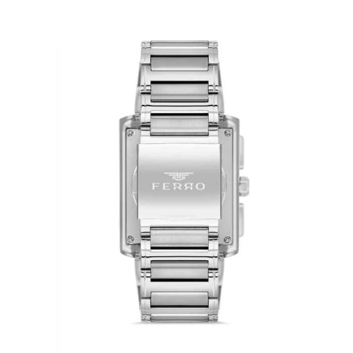 Ferro Gümüş Çelik Kordon Erkek Kol Saati FM11465AWT-A Fonksiyonları Aktif 3ATM Su Geçirmez
