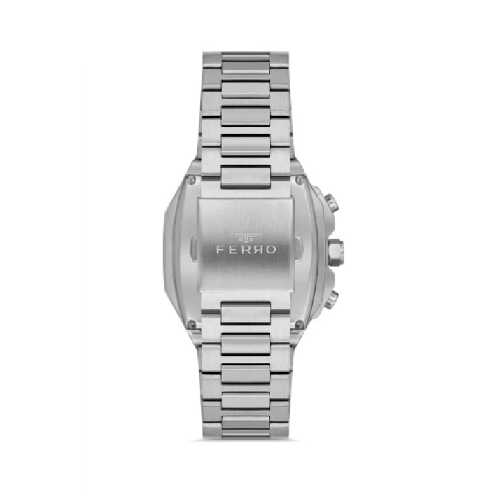 Ferro Gümüş Çelik Kordon Erkek Kol Saati FM11485A-A15 Fonksiyonları Aktif 3ATM Su Geçirmez